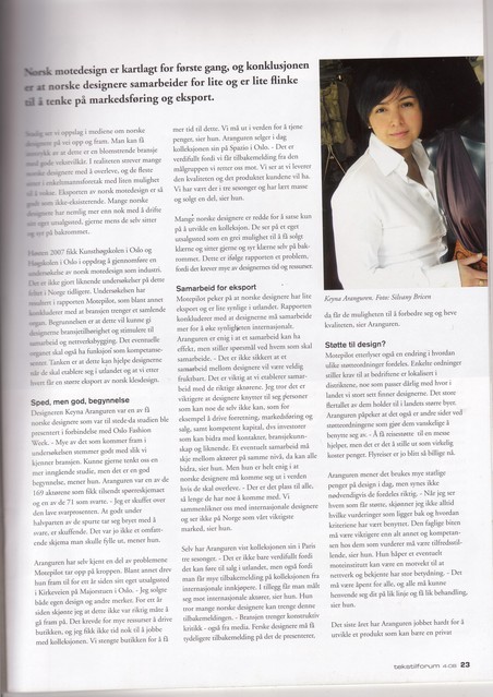 Editorial of a garment