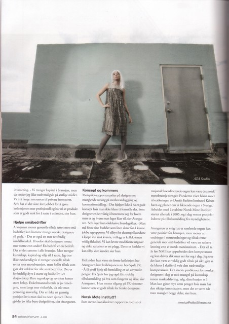 Editorial of a garment