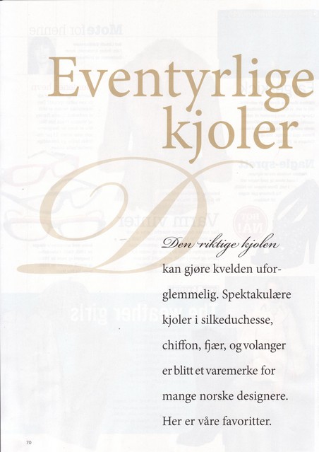 Editorial of a garment