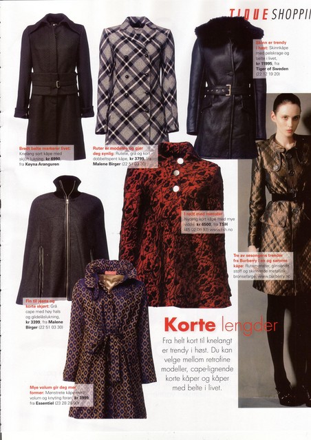 Editorial of a garment